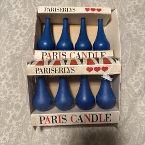 Vintage Dark Blue Dansk Pariserlys Paris Candles Made in Denmark 2 Sets NEW